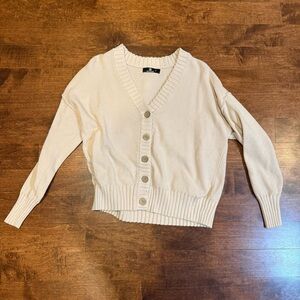Elegant Beige Button-Up Cardigan